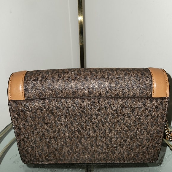 MICHAEL KORS Jet Set Large Logo Crossbody Bag Chain Bag Boy Bag - Picture 5 of 16